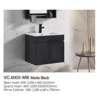 Vera 600 SERIES 6003 Basin Cabinet(Two Door) - Marble Black